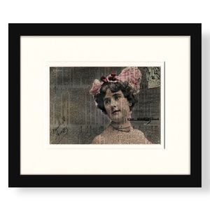 Goddess Print on Vintage Dictionary Page - antique postcard artwork printed